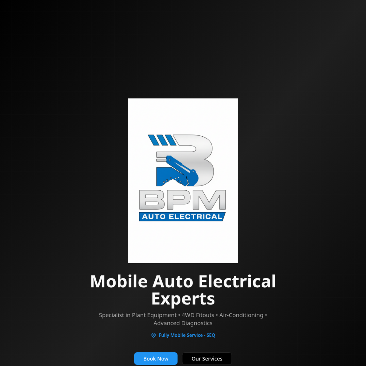 BPM Auto Electrical website — mobile auto electrical services in SEQ